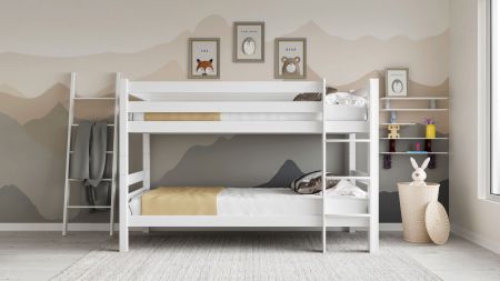 Patrová postel Masterwood LENNY V173 - masiv buk bílá