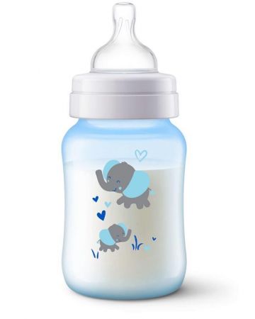 Philips AVENT Lahev Anti-colic 260 ml, modrá se slonem