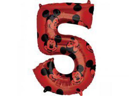 Amscan  Fóliový balónek číslice Mickey Mouse 66 cm 5