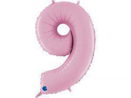 Grabo Fóliový balónek pastel růžová 66 cm číslice 9