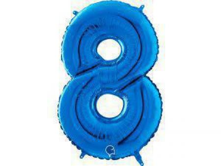 Grabo Fóliový balónek modrá 66 cm číslice 8