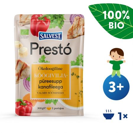 SALVEST Salvest Prestó BIO Kuřecí prsíčka se zeleninovým pyré (300 g)
