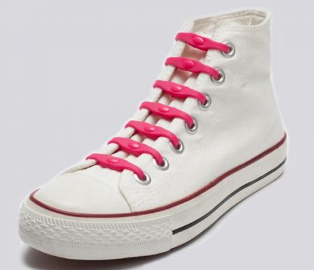 Shoeps Silikonové tkaničky 14 ks - fuchsia pink