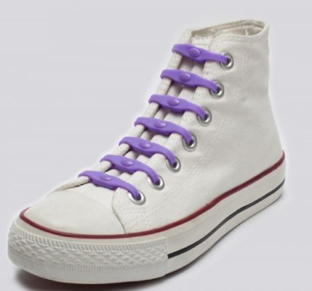 Shoeps Silikonové tkaničky 14 ks - purple