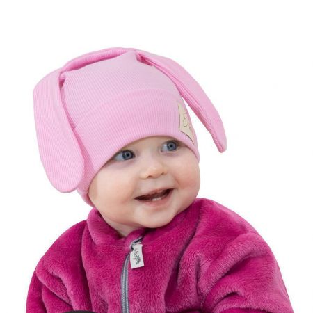 ESITO Jarní čepice s ušima Color Pink Vel. 42