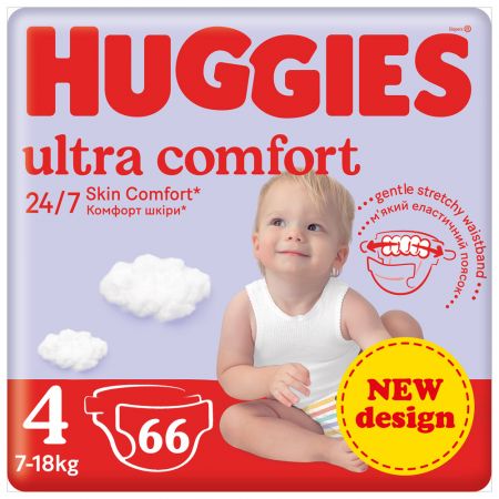 HUGGIES HUGGIES® Pleny jednorázové Ultra Comfort Mega 4 (7-18 kg) 66 ks