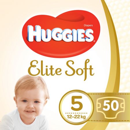 HUGGIES HUGGIES® Elite Soft Pleny jednorázové 5 (12-22 kg) 50 ks