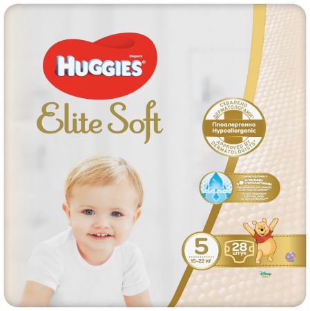 HUGGIES HUGGIES® Elite Soft Pleny jednorázové 5 (12-22 kg) 28 ks