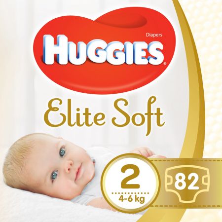 HUGGIES HUGGIES® Elite Soft Pleny jednorázové 2 (4-6 kg) 82 ks