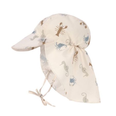 Lässig Sun Protection Flap Hat klobouček-Sea Animals Milky 19-36m