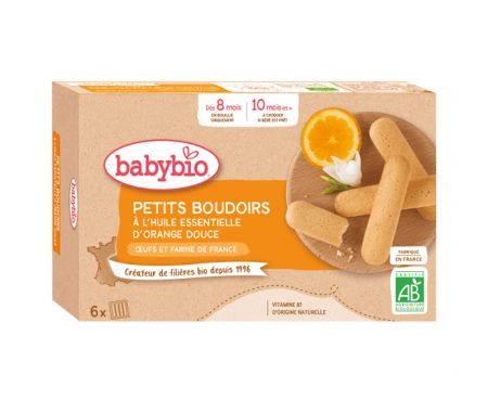 BABYBIO BABYBIO Bio piškoty s esenciálním olejem ze sladkého pomeranče 120 g