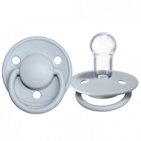 BIBS DE LUX - Silikonový dudlík, 0 - 36 m, světle modrý