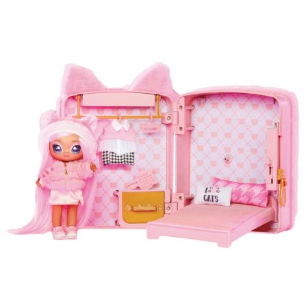 MGA Na! Na! Na! Surprise Růžový batoh Pink Kitty + panenka Fashion