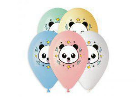 Gemar Balónek pastel 33 cm Panda potisk 10 ks 