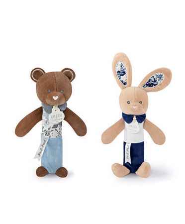 Doudou et Compagnie Paris | Doudou Chrastítko pískací 17 cm 1 ks medvěd DS93370041