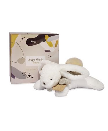 Doudou et Compagnie Paris | Doudou Plyšový králíček s béžovou bambulkou 25 cm DS15579573