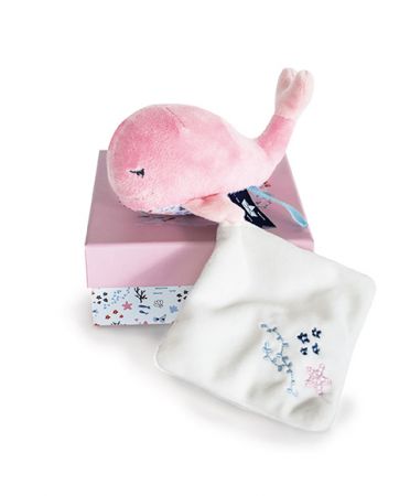 Doudou et Compagnie Paris | Doudou Plyšová růžová velryba 15 cm DS16344207