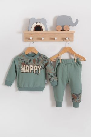 Tepláková souprava Happy, zelená | Dětské a kojenecké oblečení Velikost: 86