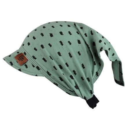 zelený bavlněný šátek s potiskem - věk 3+