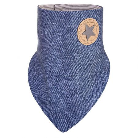 Little Angel (DITA) Šátek na krk podšitý Outlast® Modrý melír/pruh bíloš.