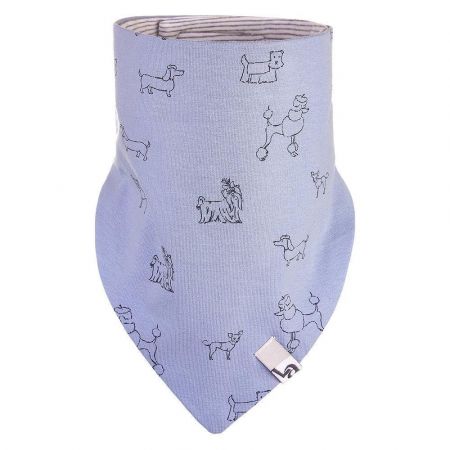 Little Angel (DITA) Šátek na krk podšitý Outlast® Modrá pes/pruh bílošedý 