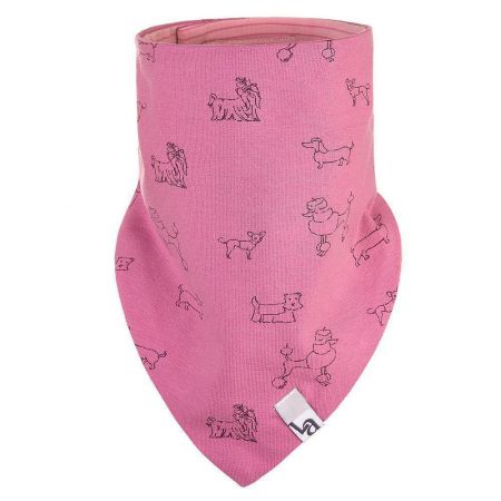 Little Angel (DITA) Šátek na krk podšitý Outlast® Růžová pes/pruh staror.