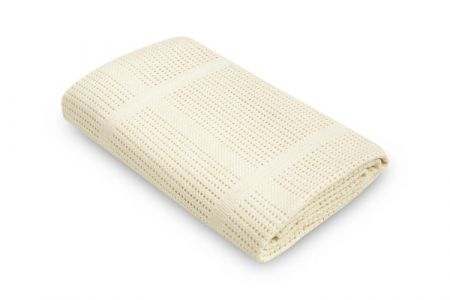 Sensillo Dětská pletená bavlněná deka lulu -  natural
