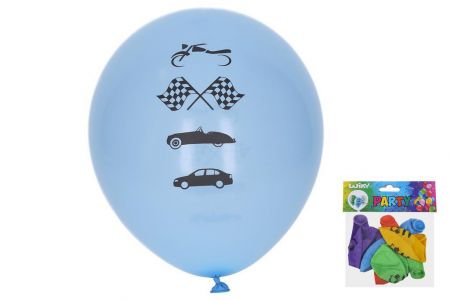 Wiky Nafukovací balónek 30 cm v sadě 5 ks - auta