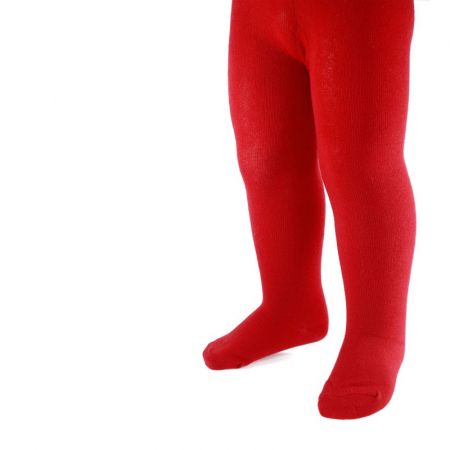 Dětské bavlněné punčocháče červené 68/74 cm