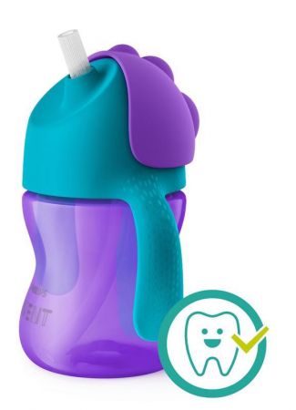 Philips AVENT Hrneček s ohebným brčkem 200 ml dívka