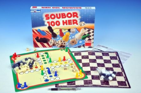 Dino Soubor her 100 společenská hra v krabici 33x23x3,5cm