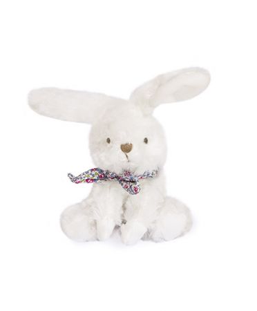 Doudou et Compagnie Paris | Doudou Plyšový králíček s šátkem 12 cm fialová s kytičkami DS27902335