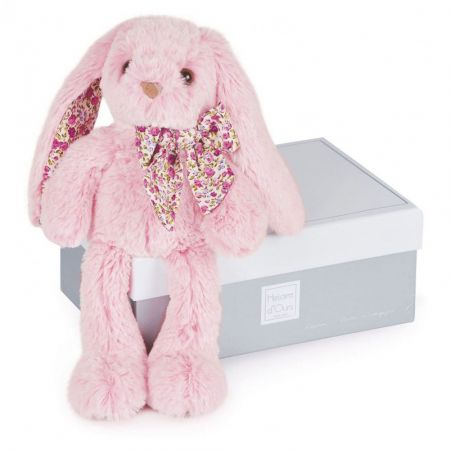 Doudou Histoire d´Ours Plyšová hračka růžový králíček 25 cm DS39264022