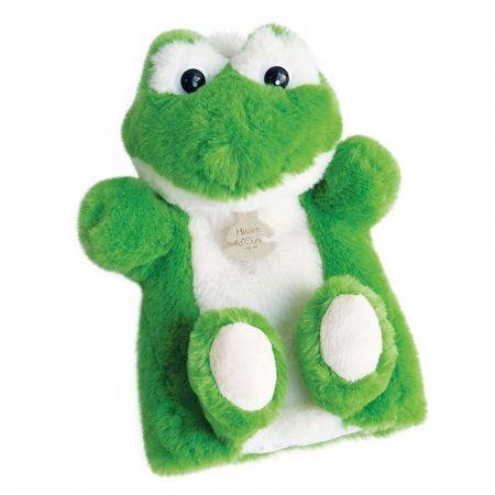 Doudou Histoire d´Ours Plyšový maňásek zelená žabka 25 cm DS93584011