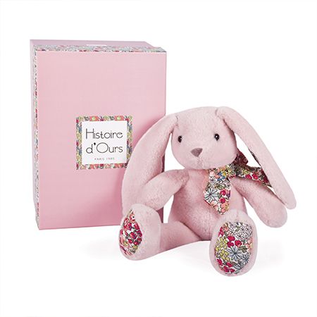 Doudou Histoire d´Ours Plyšový kamarád růžový králíček 25 cm DS83043129