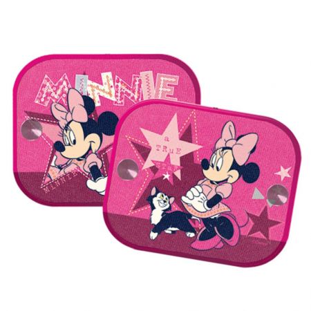 KAUFMANN Stínítka do auta 2 ks v balení Minnie Mouse růžová