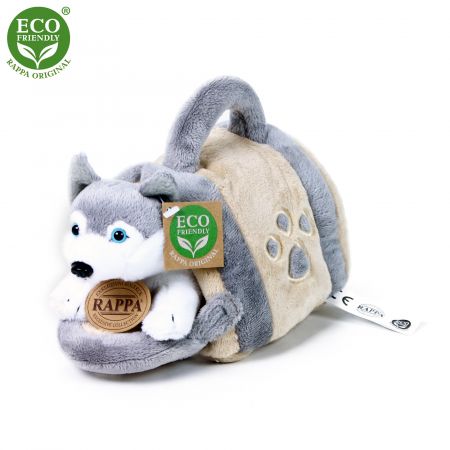 RAPPA | Plyšový pes husky 13 cm s přepravkou ECO-FRIENDLY DS56542255