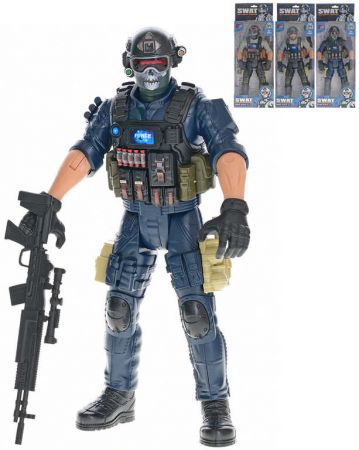_Ostatní 1_ Panáček kloubový SWAT Team se zbraní akční figurka 4 druhy v krabici