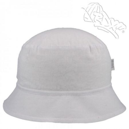 RDX Dívčí letní plátěný klobouk jednobarevný  Bílý Vel. 50