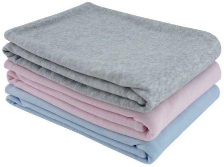 ESITO (handmade) Jarní dětská deka dvojitá plyš jednobarevná - růžová / 75 x 100 cm Barva: melír šedý, Velikost: 75 x 100 cm ESDEKJARPLJBSED