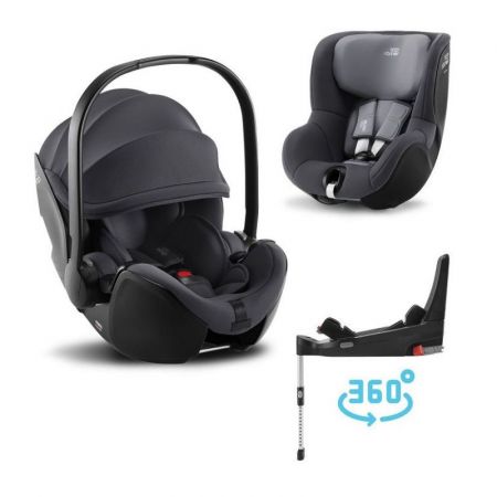 BRITAX RÖMER Set Baby-Safe 5Z + Flex Base 5Z + Dualfix 3 i-Size -Midnight Grey