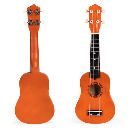 Ecotoys Dětská dřevěná kytara na ukulele se 4 nylonovými strunami