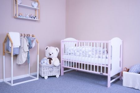 Dětská postýlka New Baby ELSA standard bílo-růžová