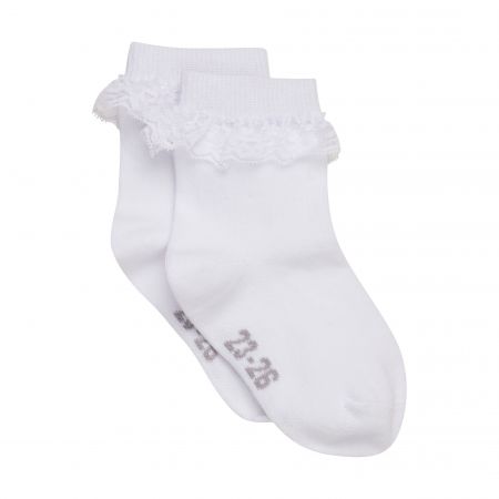 Minymo dívčí ponožky s krajkou 6024-100 Velikost: 15 - 18