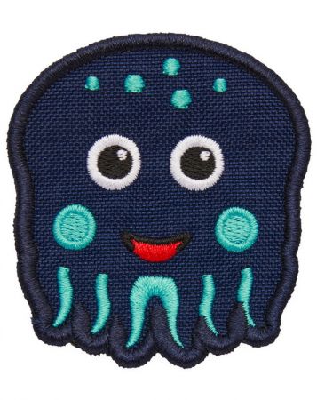 Dětský odznáček na suchý zip Affenzahn Velcro badge Octopus - blue