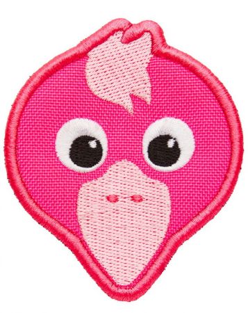 Dětský odznáček na suchý zip Affenzahn Velcro badge Flamingo - bright pink