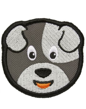 Dětský odznáček na suchý zip Affenzahn Velcro badge Dog - grey