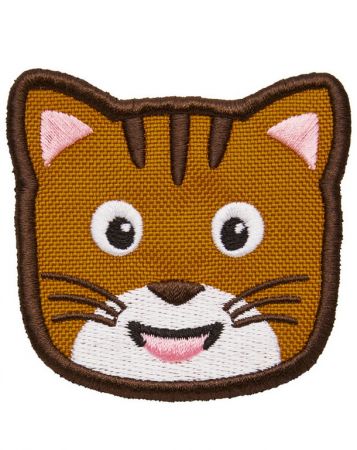 Dětský odznáček na suchý zip Affenzahn Velcro badge Cat - brown
