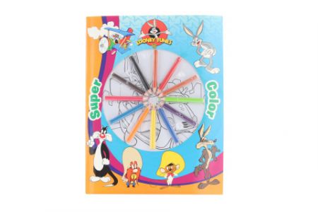 Omalovánky A4 Looney Tunes s pastelkama DS29644589