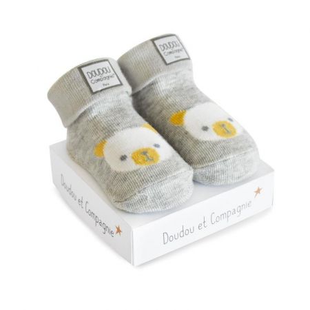 Doudou et Compagnie Paris Doudou Ponožky univerzální 0-6 měs. 1 pár šedá